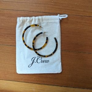 J. Crew Tortoiseshell Hoop Earrings
